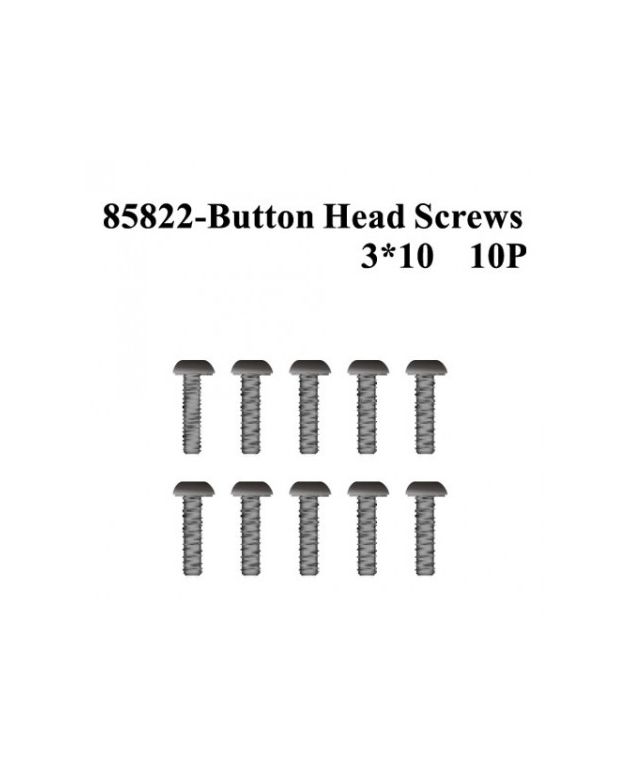 Tornillos cabeza redondeada 3*10 (10 piezas)