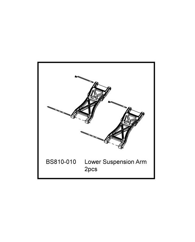 bandeja de suspensión delantera inferior (2 piezas) BS810-010