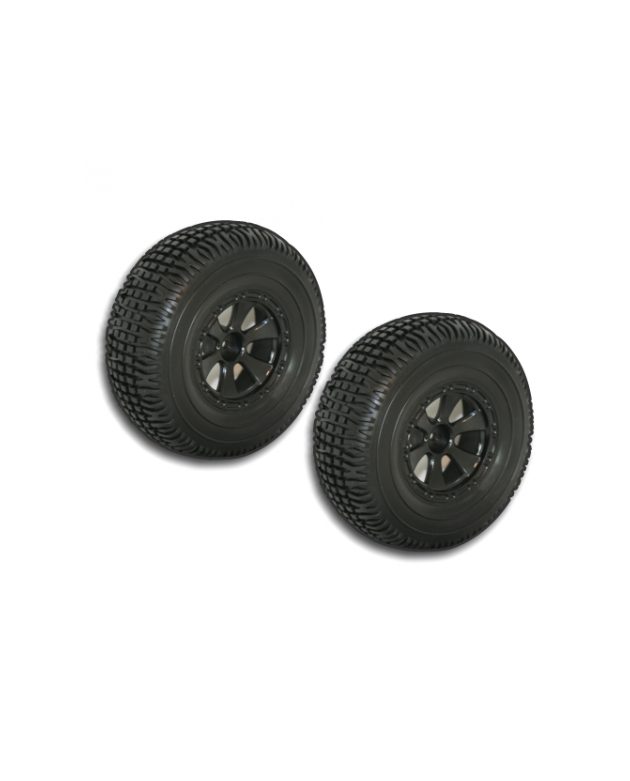 Black Short Course Wheels & Tires (2 pcs)