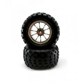 Rueda cromada y llanta (2 piezas) cod_08045