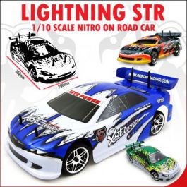 Auto Sport Lightning STR Escala 1/10 Nitro Verde-Blanco